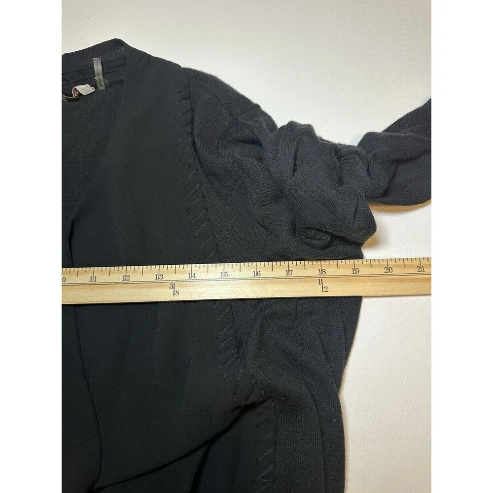 Soft Surroundings Black Open Front‎ Cardigan Cotton Blend Women's MEDIUM